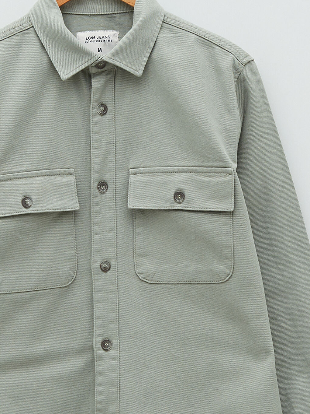 Regular Fit Long Sleeve Men's Denim Shirt-9
