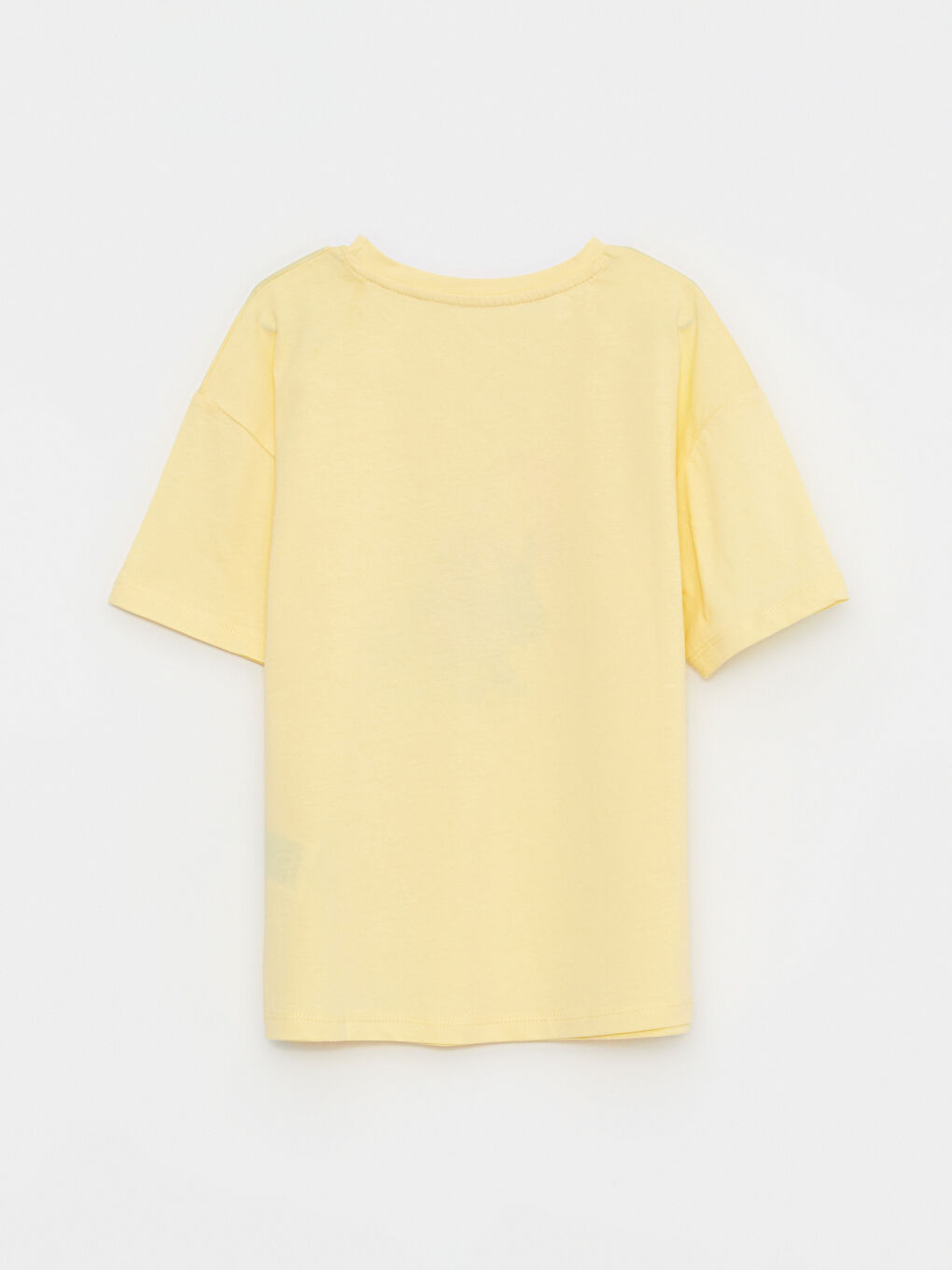 Crew Neck Printed Short Sleeve Cotton Girl T-shirt-1