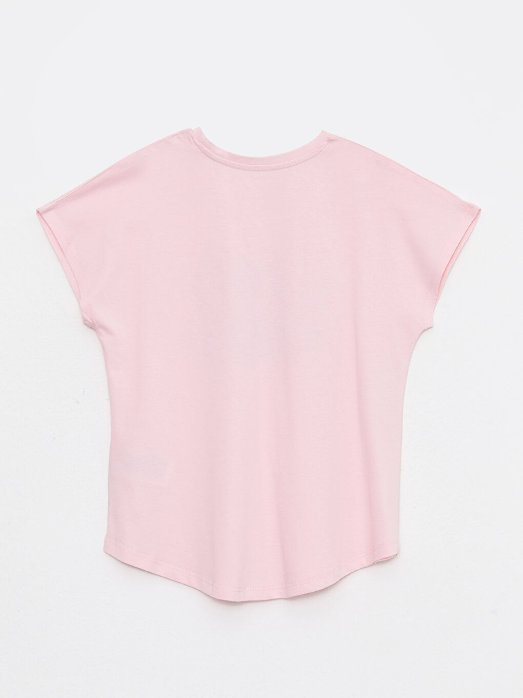 T-shirt Fille en Coton à Manches Courtes Imprimé Col Rond-1