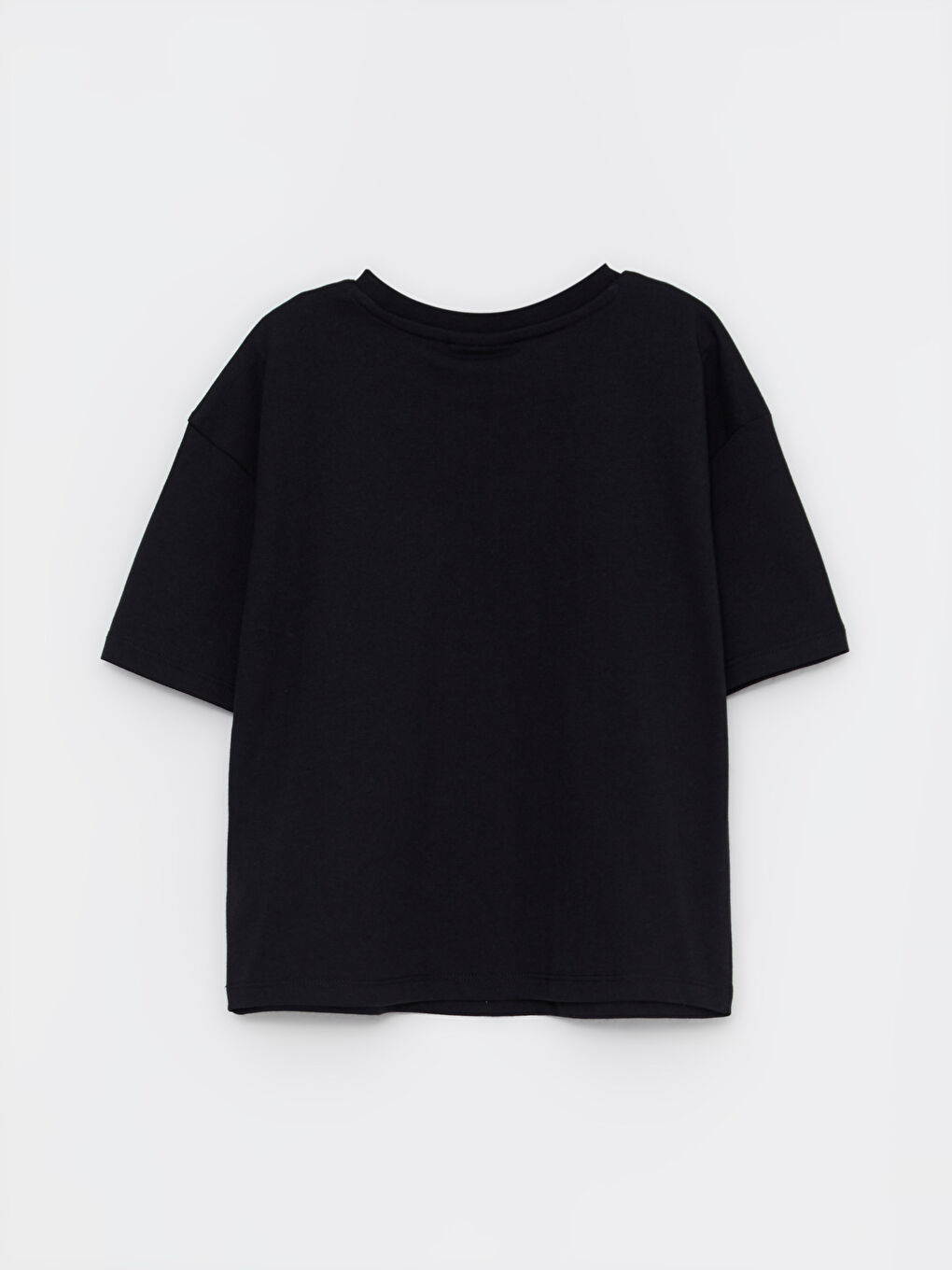 T-shirt Fille en Coton à Manches Courtes Imprimé Col Rond-1