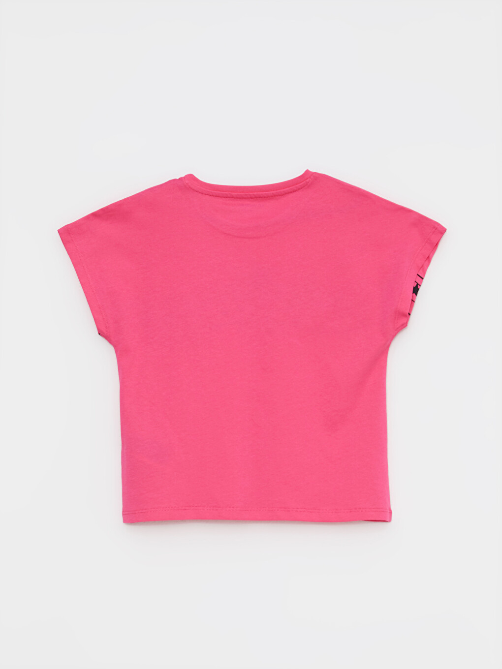 T-shirt Fille en Coton à Manches Courtes Imprimé Col Rond-1