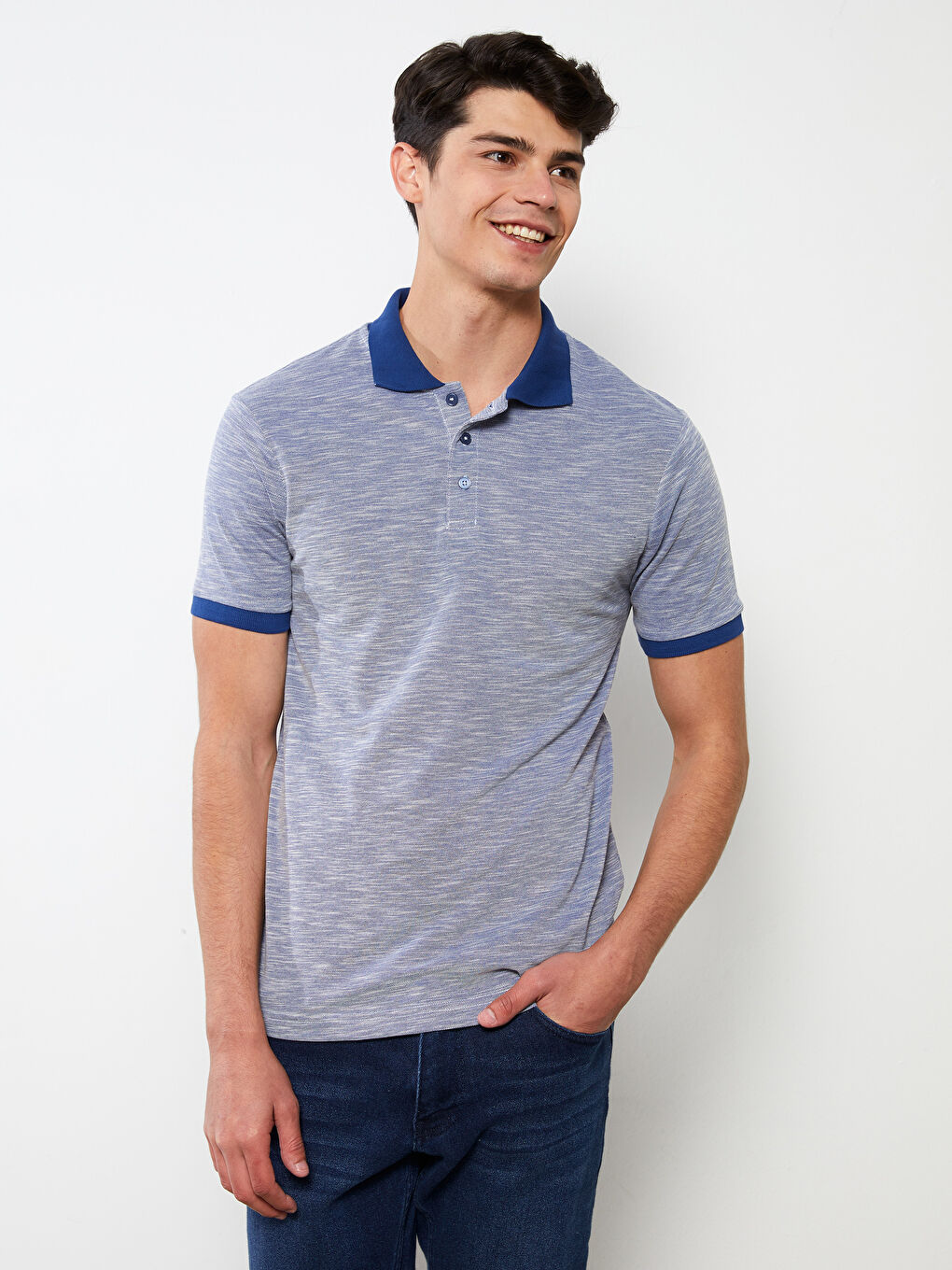 Polo Neck Short Sleeve Men's T-Shirt