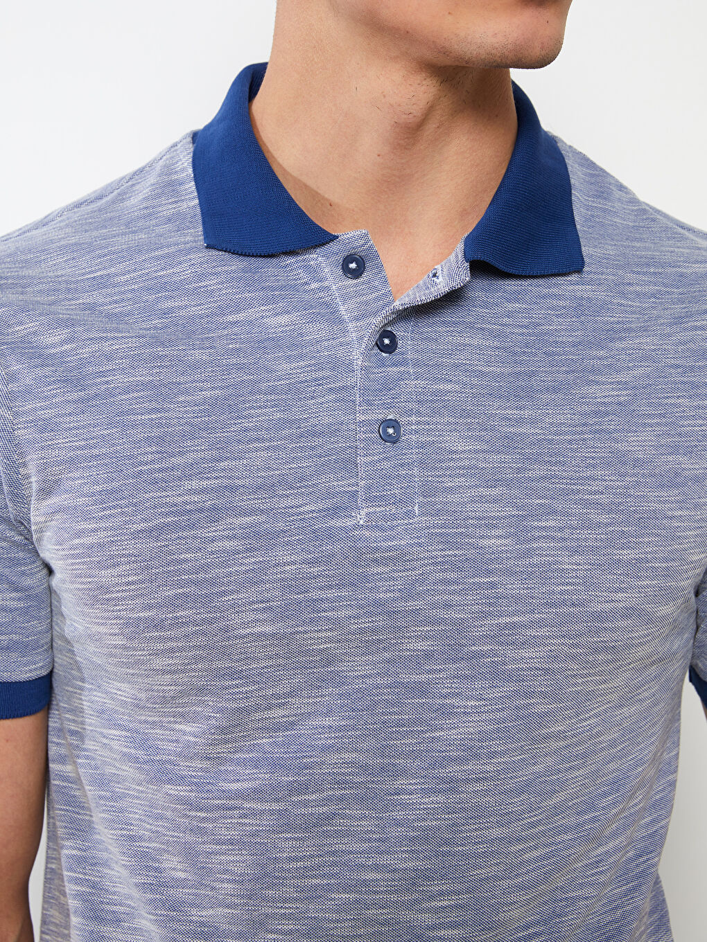 Polo Neck Short Sleeve Men's T-Shirt-2