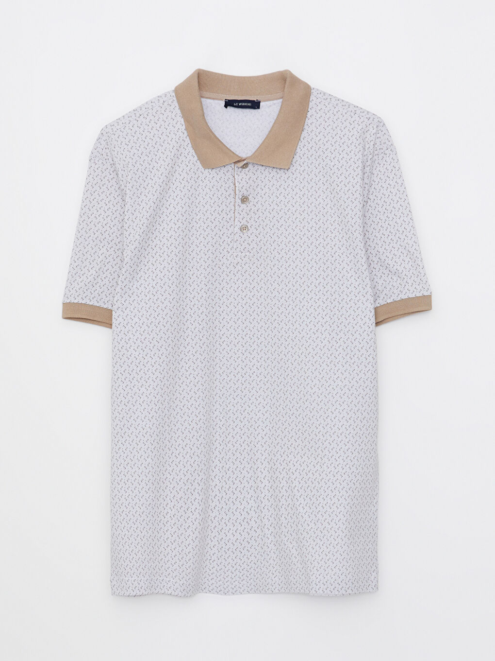 Polo Neck Short Sleeve Patterned Jersey Men's T-Shirt-5