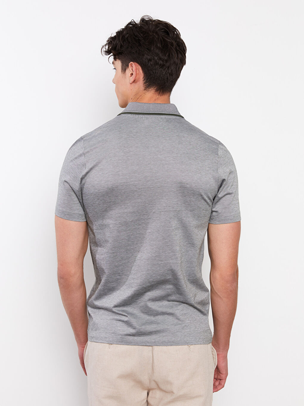 LC Waikiki Mercerized Polo Neck Short Sleeve Men's T-Shirt -S2CA22Z8-GMV