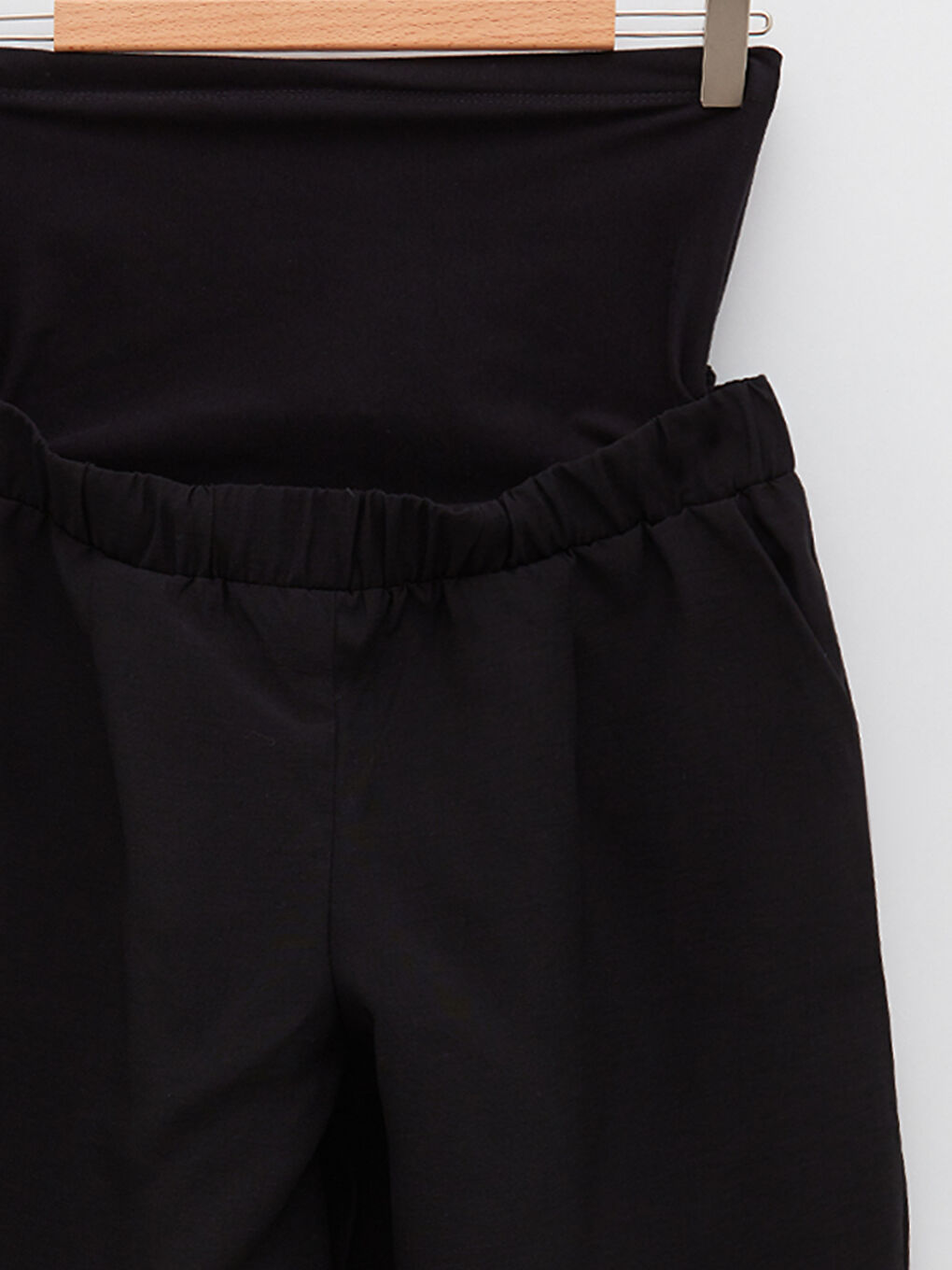 بنطلون حوامل رجل واسعة بتفاصيل جيب وقصة مستقيمة وخصر مريح-8