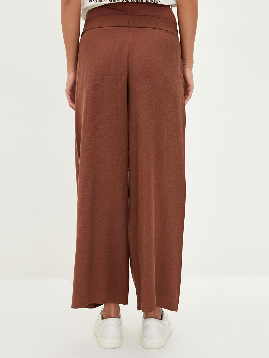 Tummy Paneled Straight Pocket Detailed Wide Leg Maternity Trousers -S2CA48Z8-HHB
