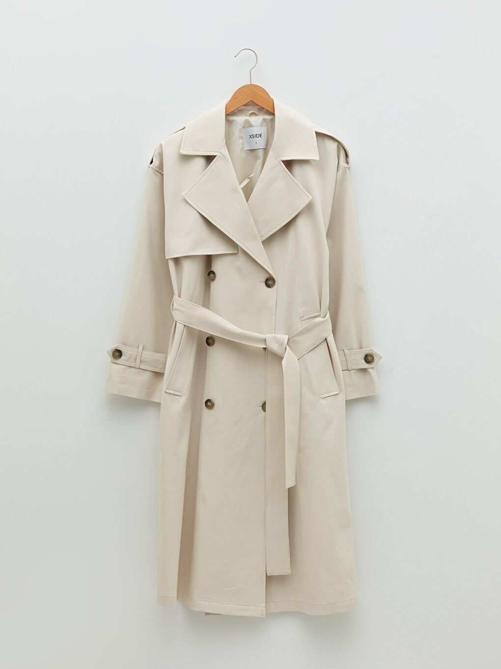 XSIDE Jackenkragen Regulär Langarm Trenchcoat für Damen -S2CA58Z8-SAW