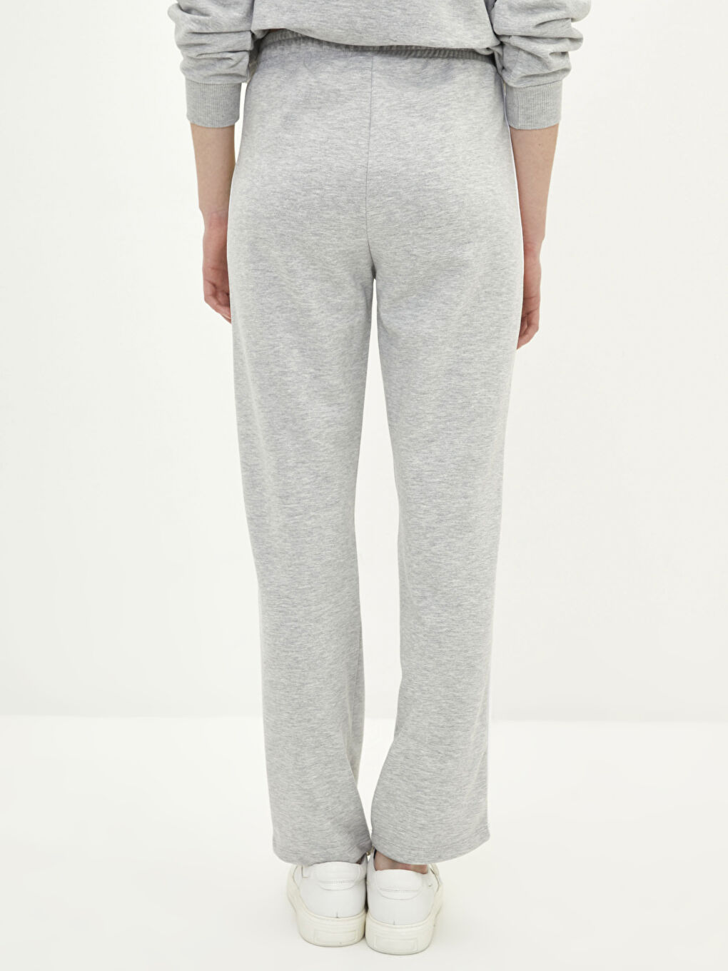 Women's Thick Sweatpants with Elastic Waistband and Stripe Detail -S2CA64Z8-LAL