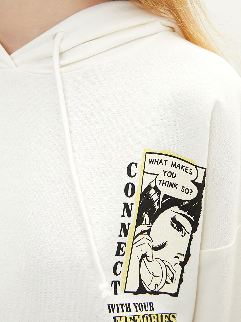 هودي كم طويل مطبوع للسيدات-3