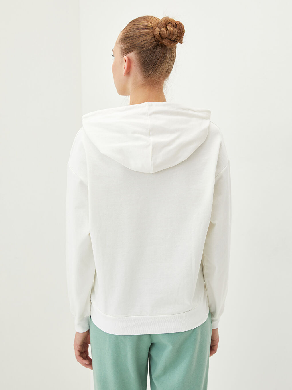 هودي كم طويل مطبوع للسيدات-6