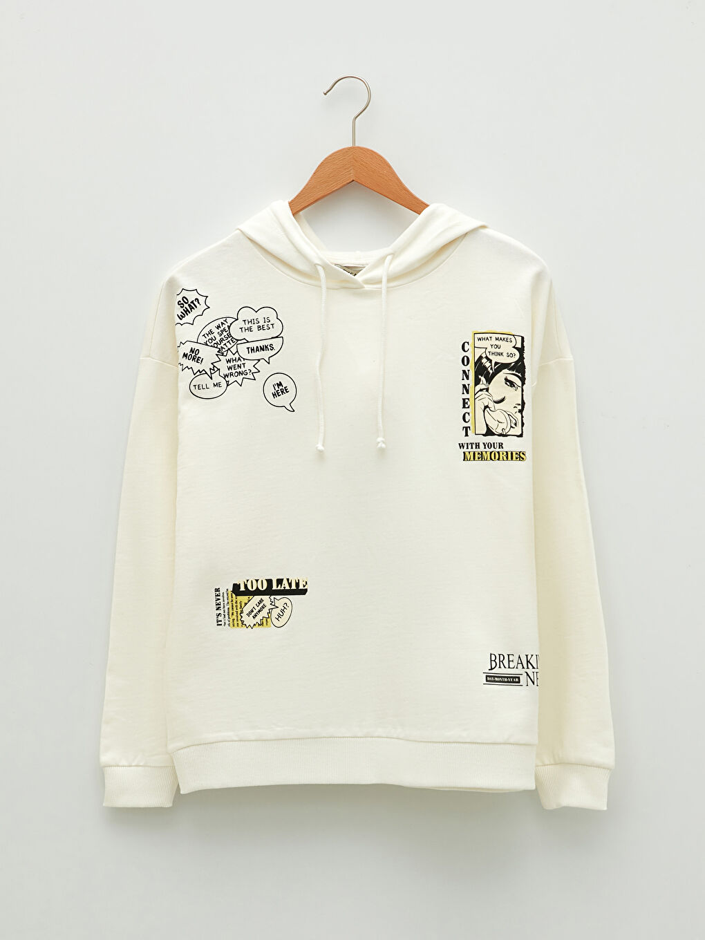 هودي كم طويل مطبوع للسيدات-8