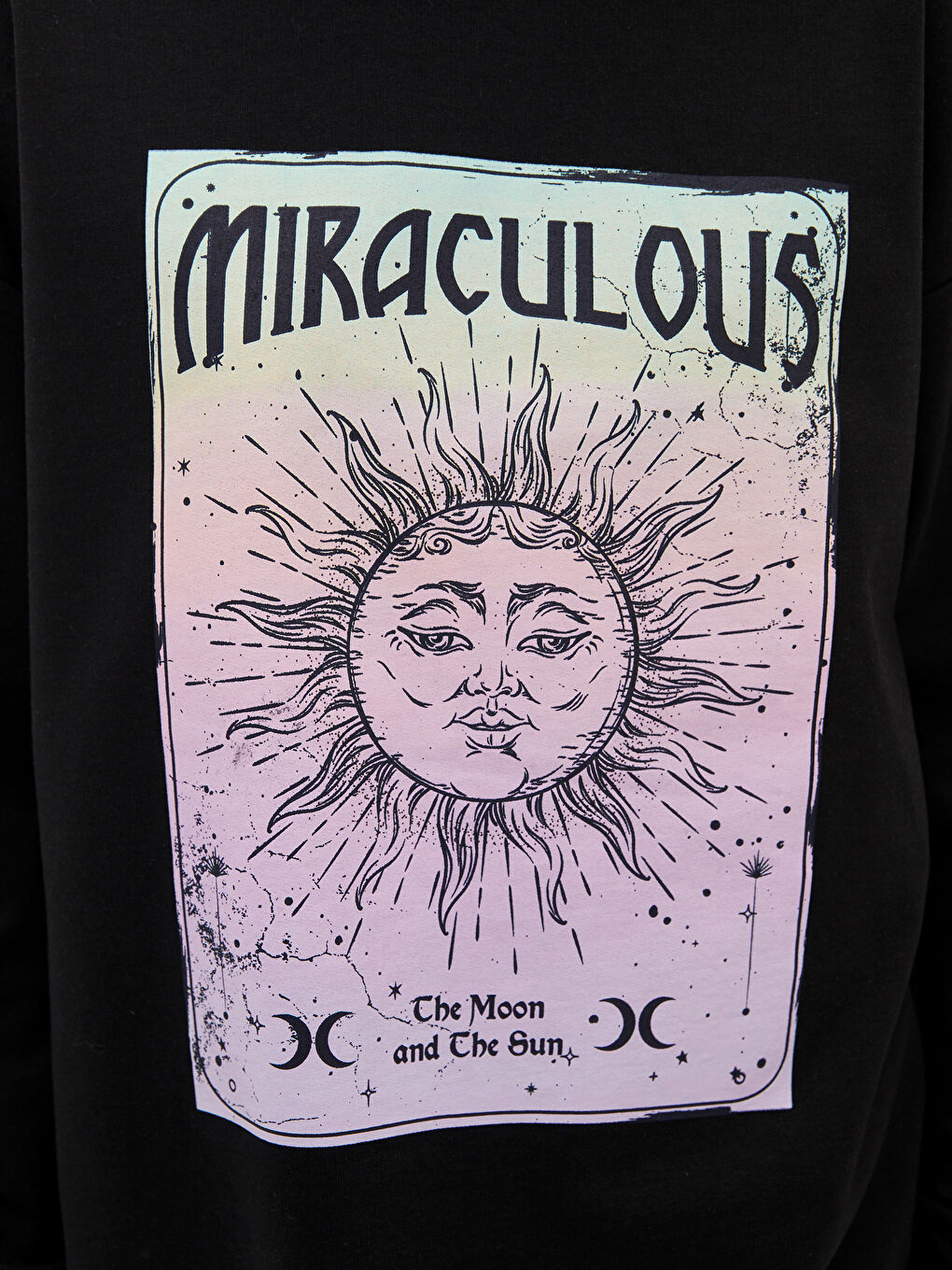 Crew Neck Printed Long Sleeve Women's Sweatshirt-3