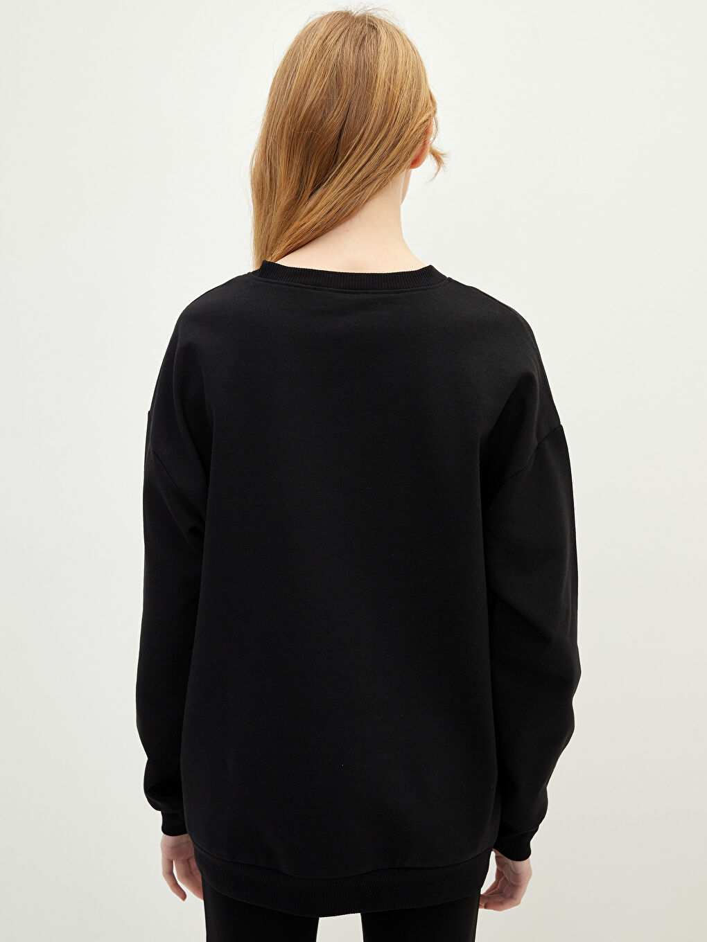 Crew Neck Printed Long Sleeve Women's Sweatshirt-4