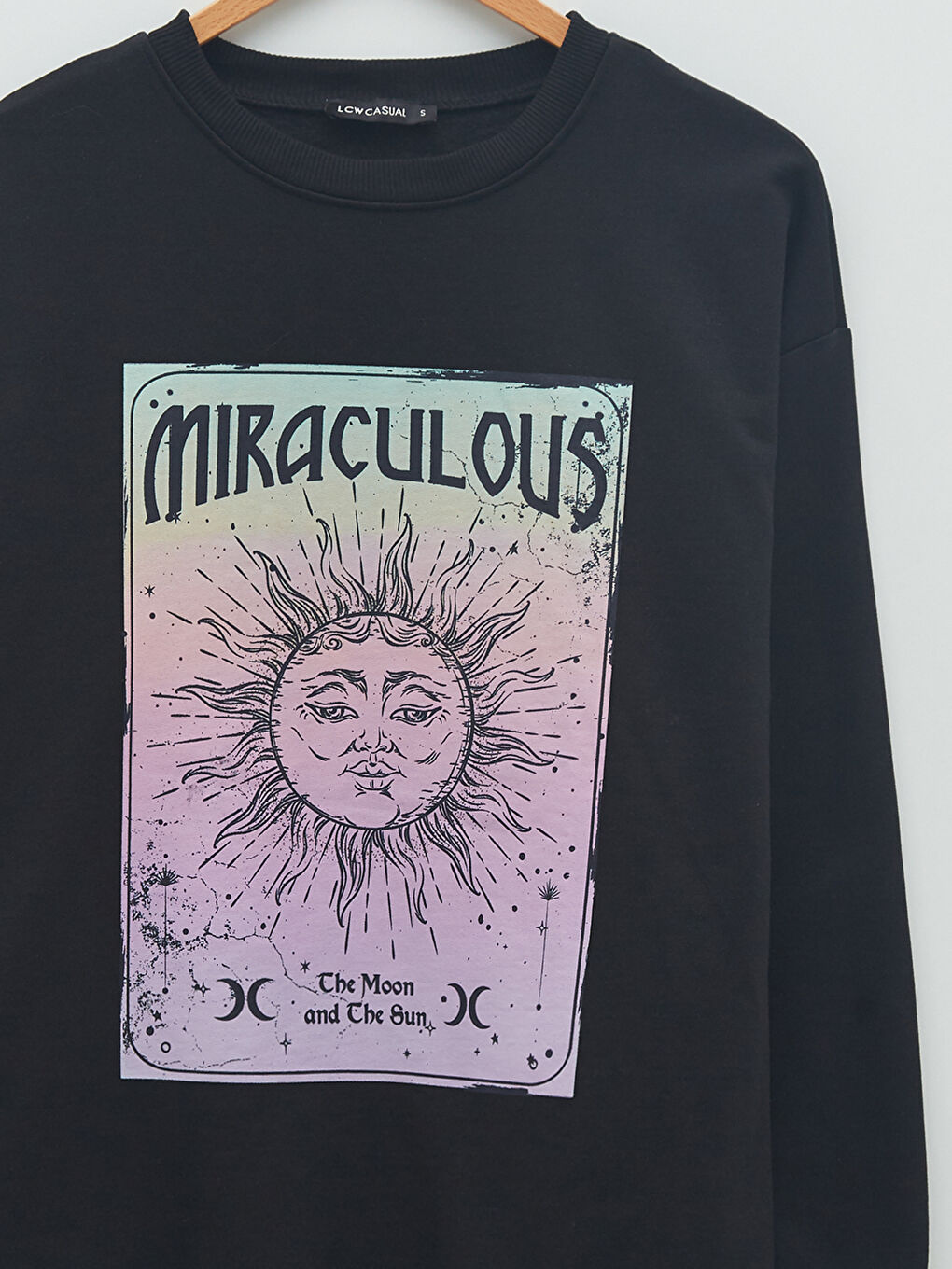 Crew Neck Printed Long Sleeve Women's Sweatshirt-7