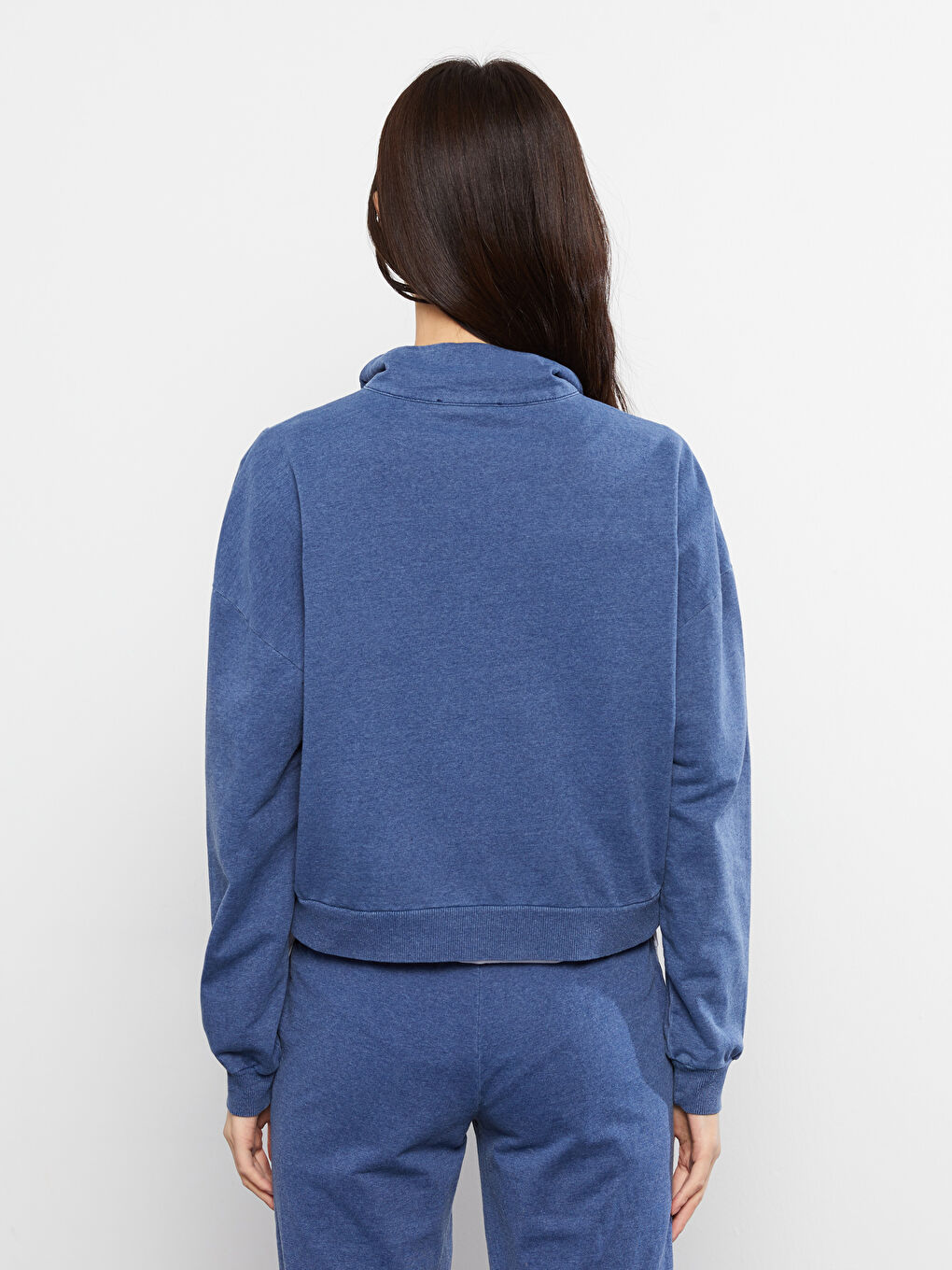 Hanorac cu Guler Înalt și Mânecă Lungă pentru Femei-4