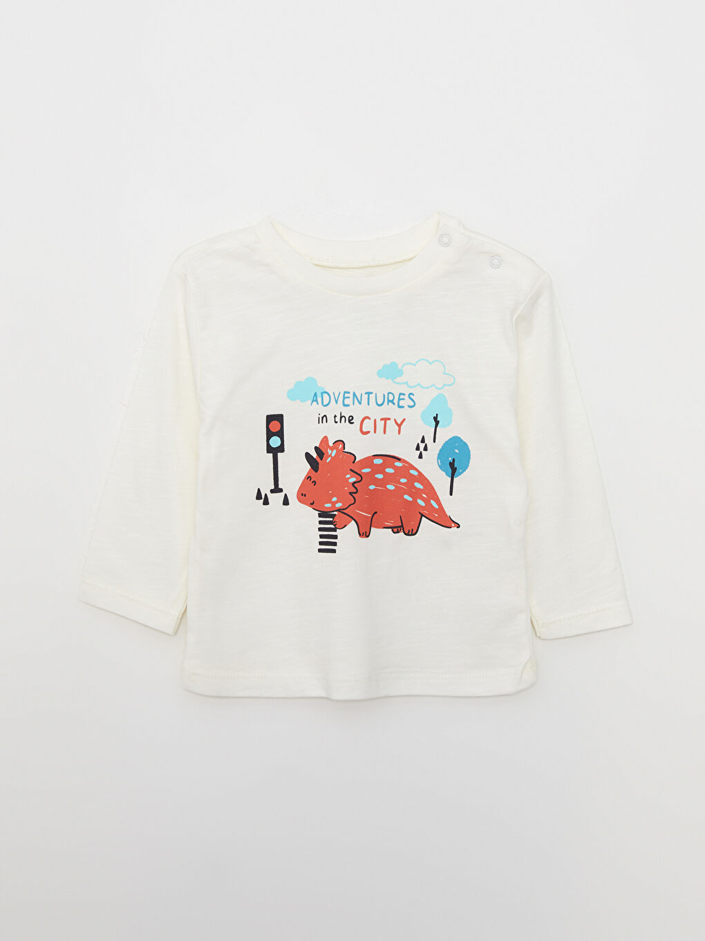 Crew Neck Long Sleeve Printed Cotton Baby Boy T-Shirt and Trousers 2-Piece Set -S2CA89Z1-FDU