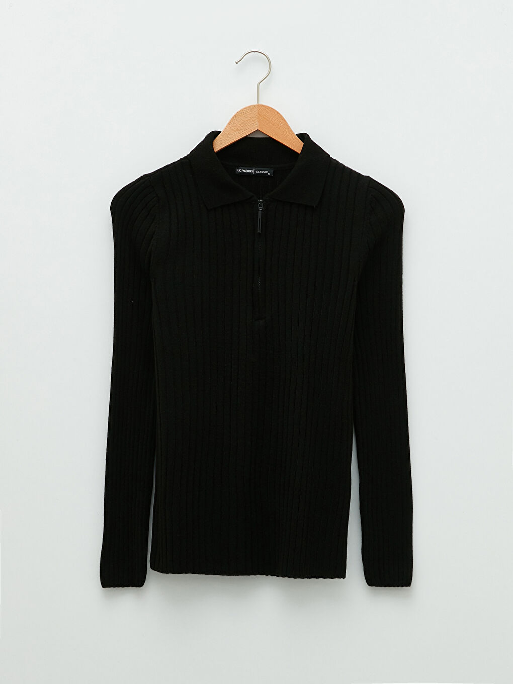 Polo Neck Women's Knitwear Sweater-5