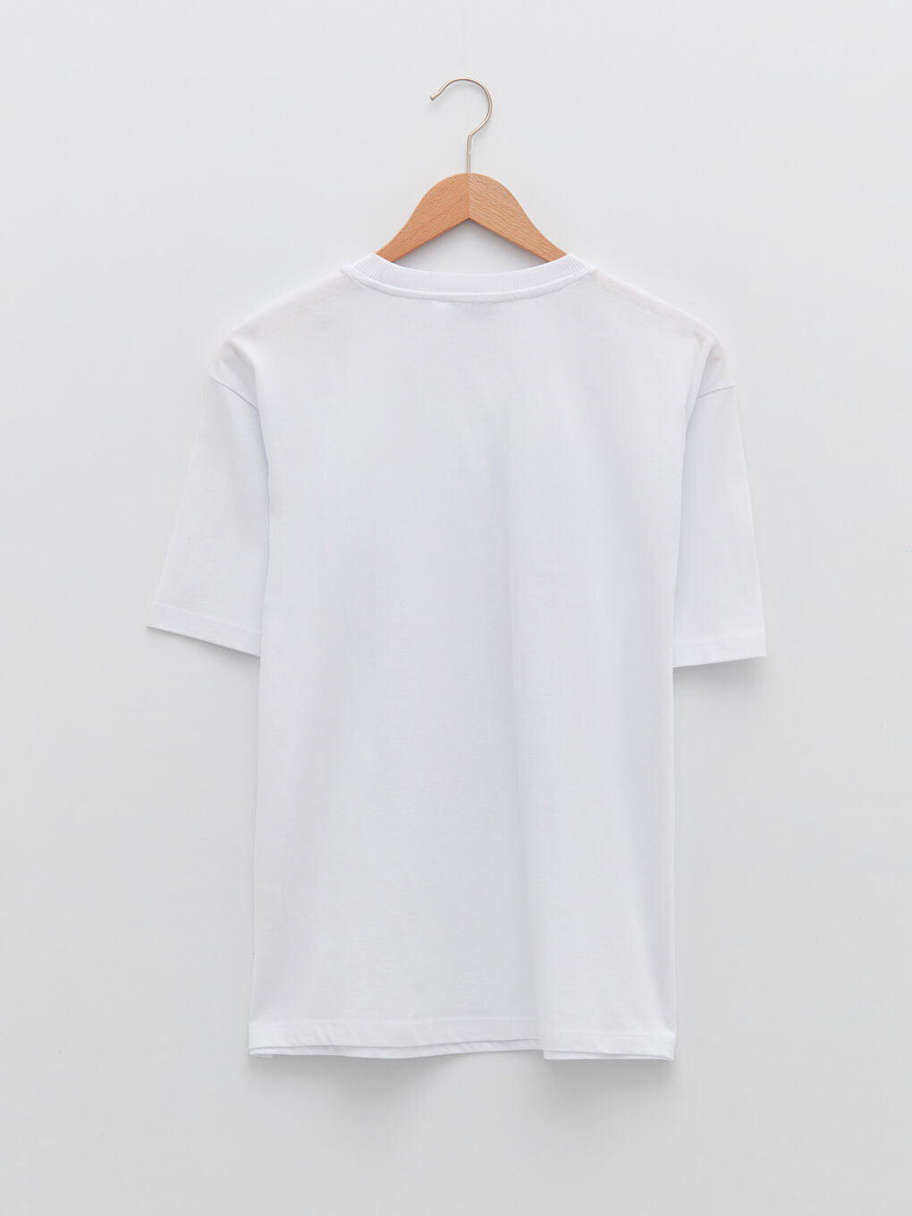 Crew Neck Printed Short Sleeve Cotton Women's T-shirt-6