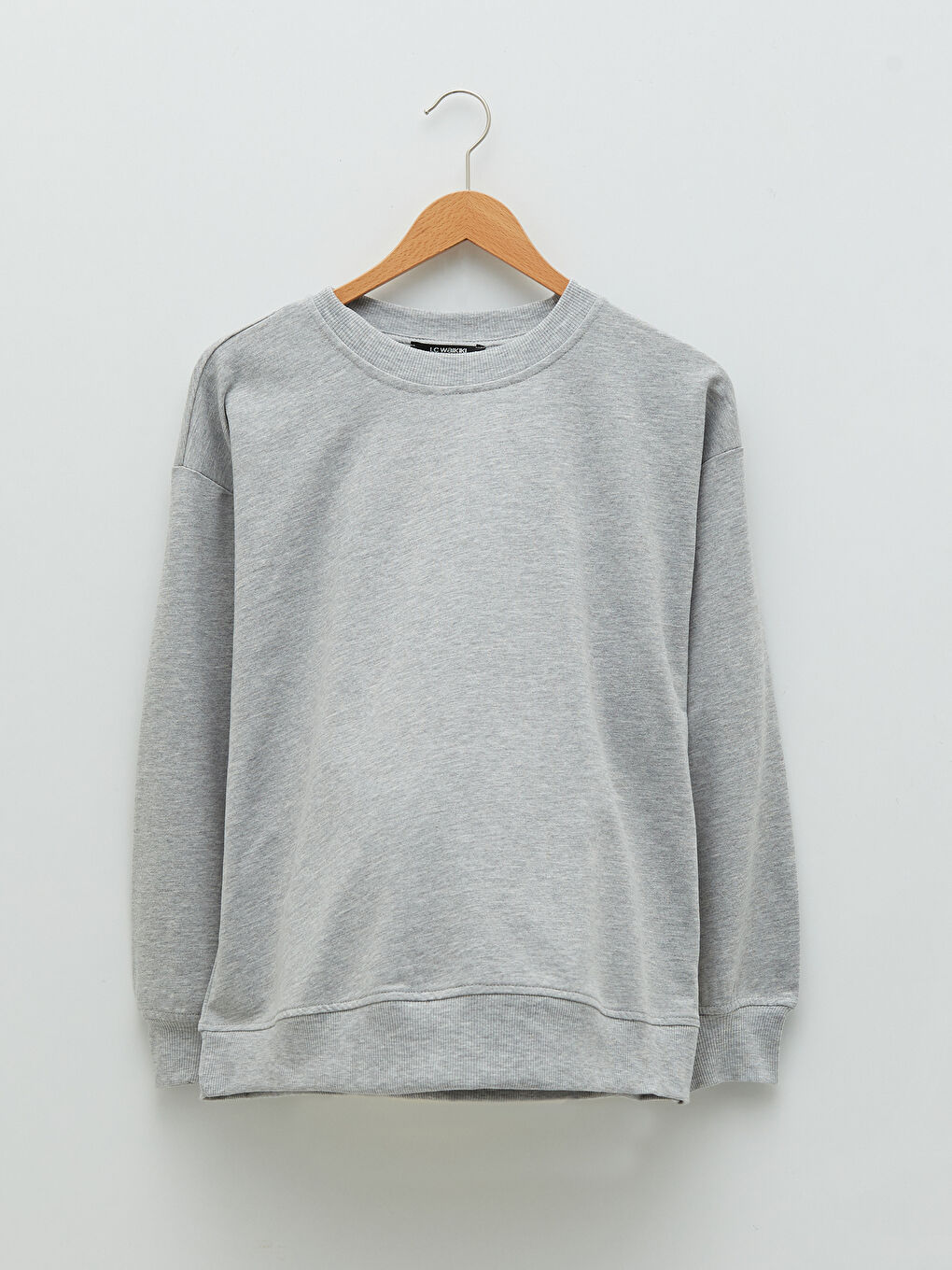 Crew Neck Plain Maternity Sweatshirt-5