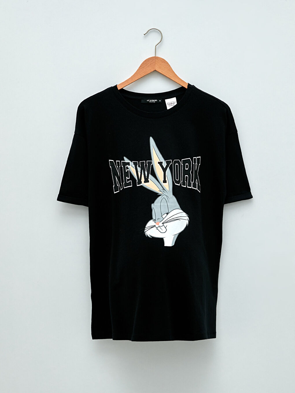 Crew Neck Bugs Bunny Printed Short Sleeve Cotton Maternity T-Shirt-4
