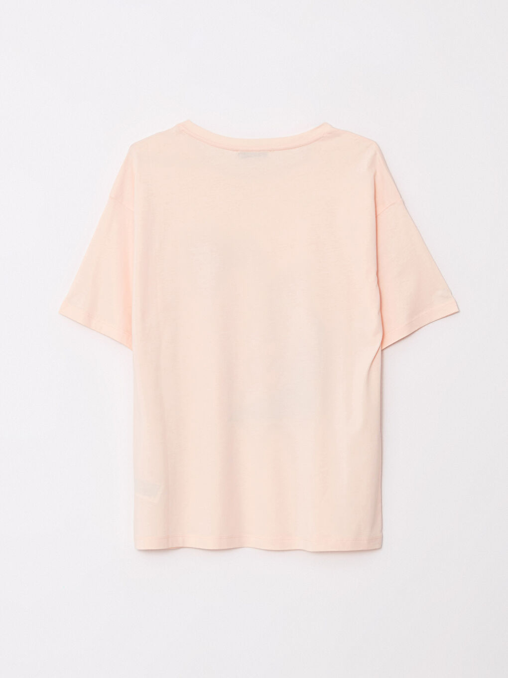 تيشيرت قطن كم قصير مطبوع بياقة دائرية للسيدات-6