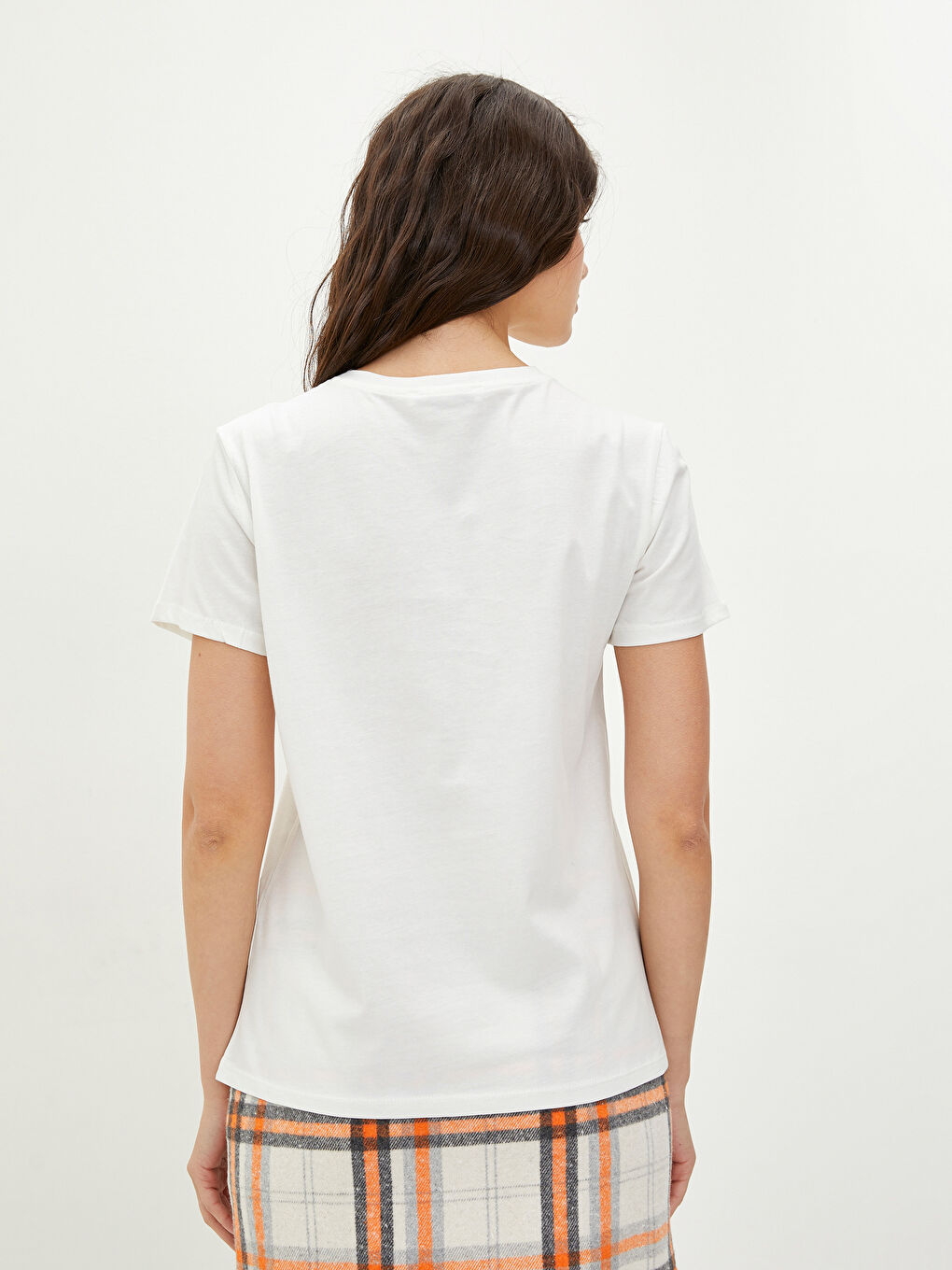 Crew Neck Printed Short Sleeve Women's T-Shirt-3