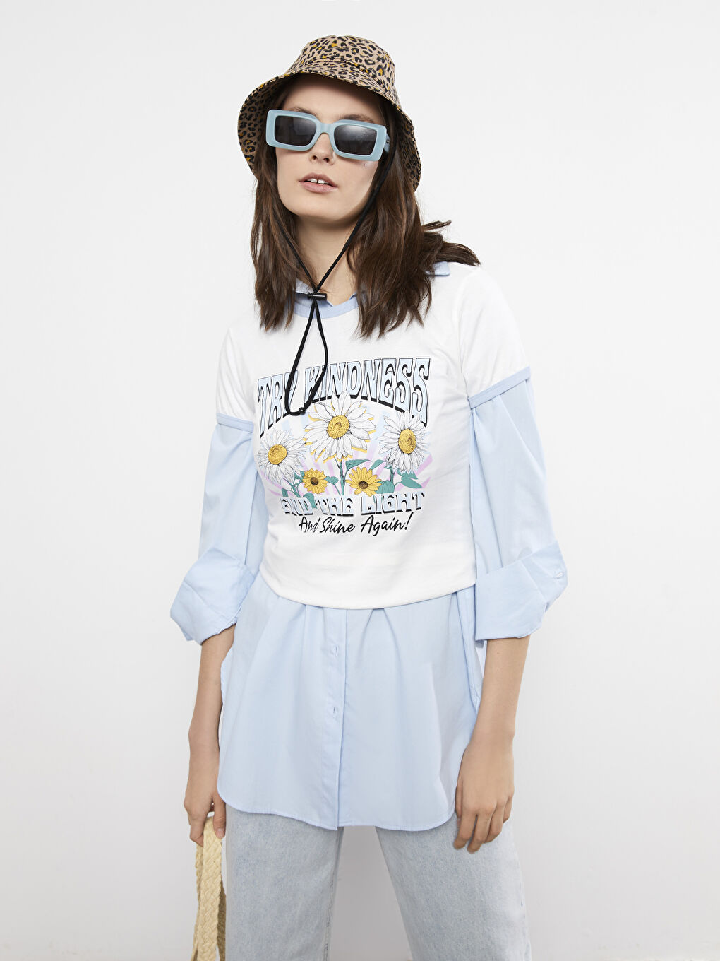 Футболка с круглым вырезом, с принтом, с коротким рукавом, из хлопка, для женщин-1