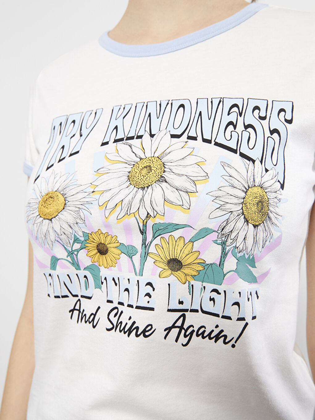 Футболка с круглым вырезом, с принтом, с коротким рукавом, из хлопка, для женщин-3