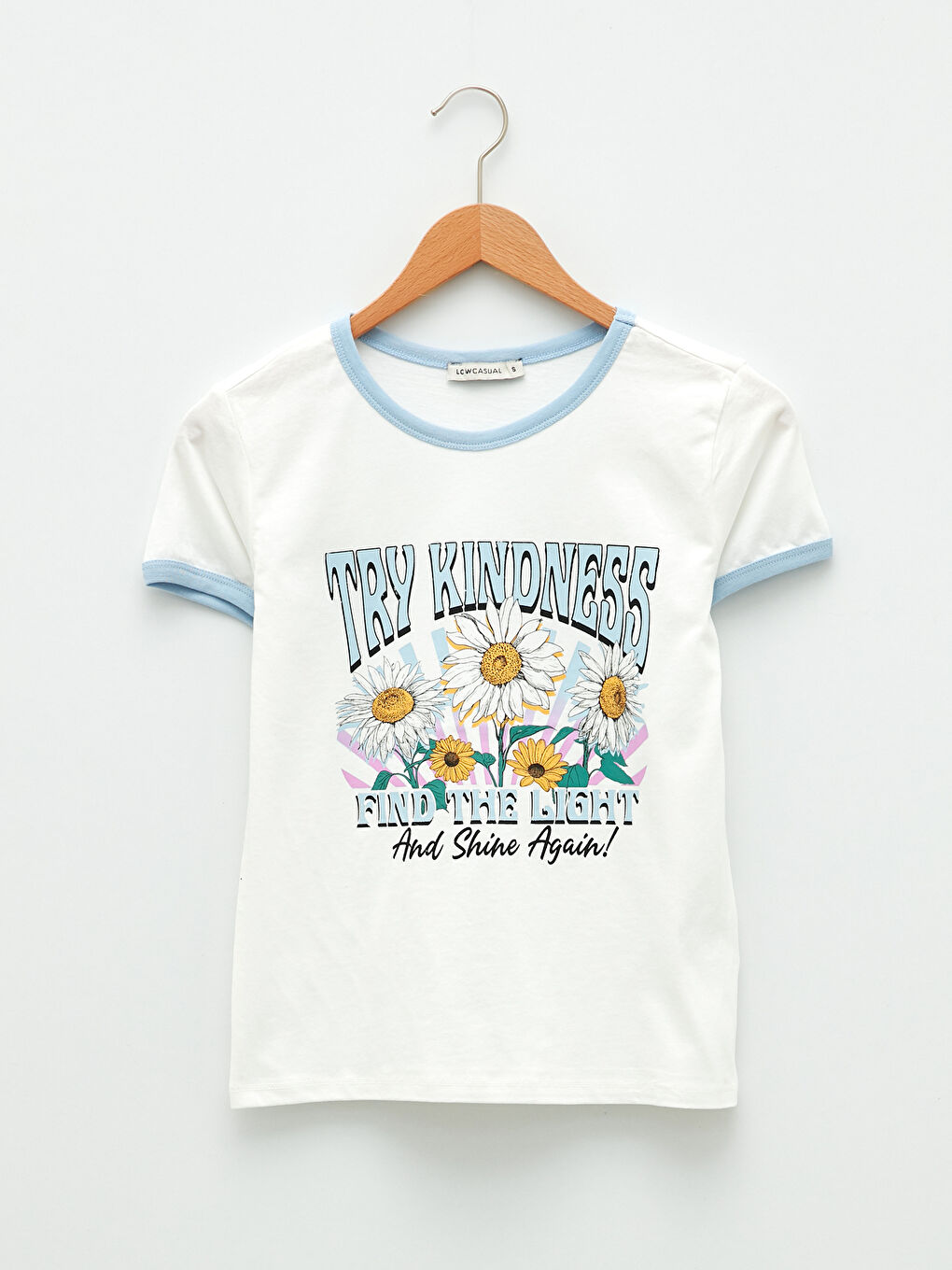 Футболка с круглым вырезом, с принтом, с коротким рукавом, из хлопка, для женщин-5