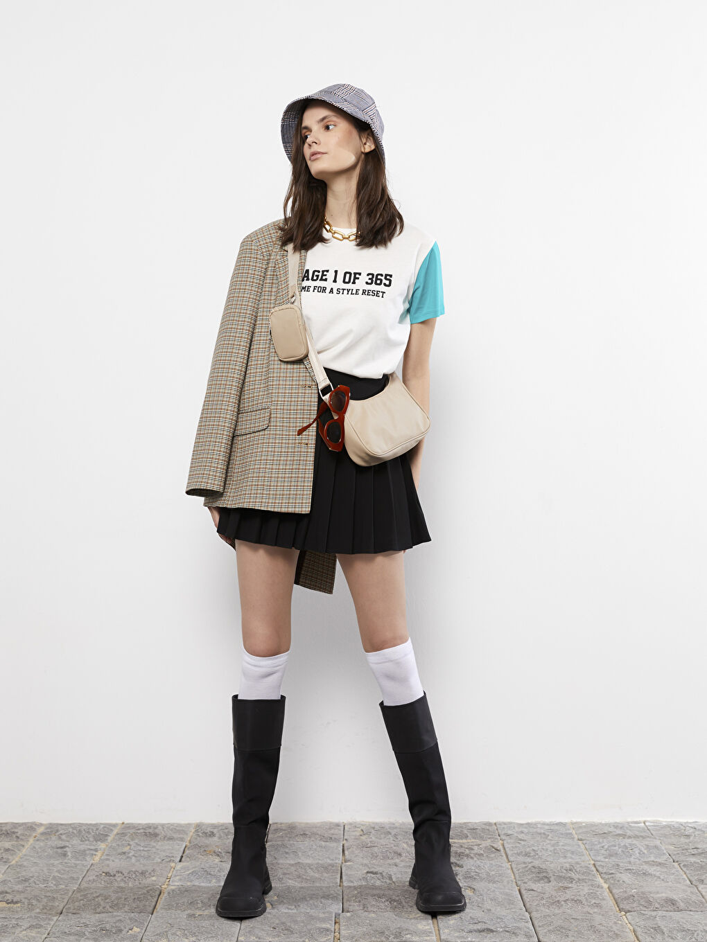 Crew Neck Printed Short Sleeve Cotton Women's T-shirt-1