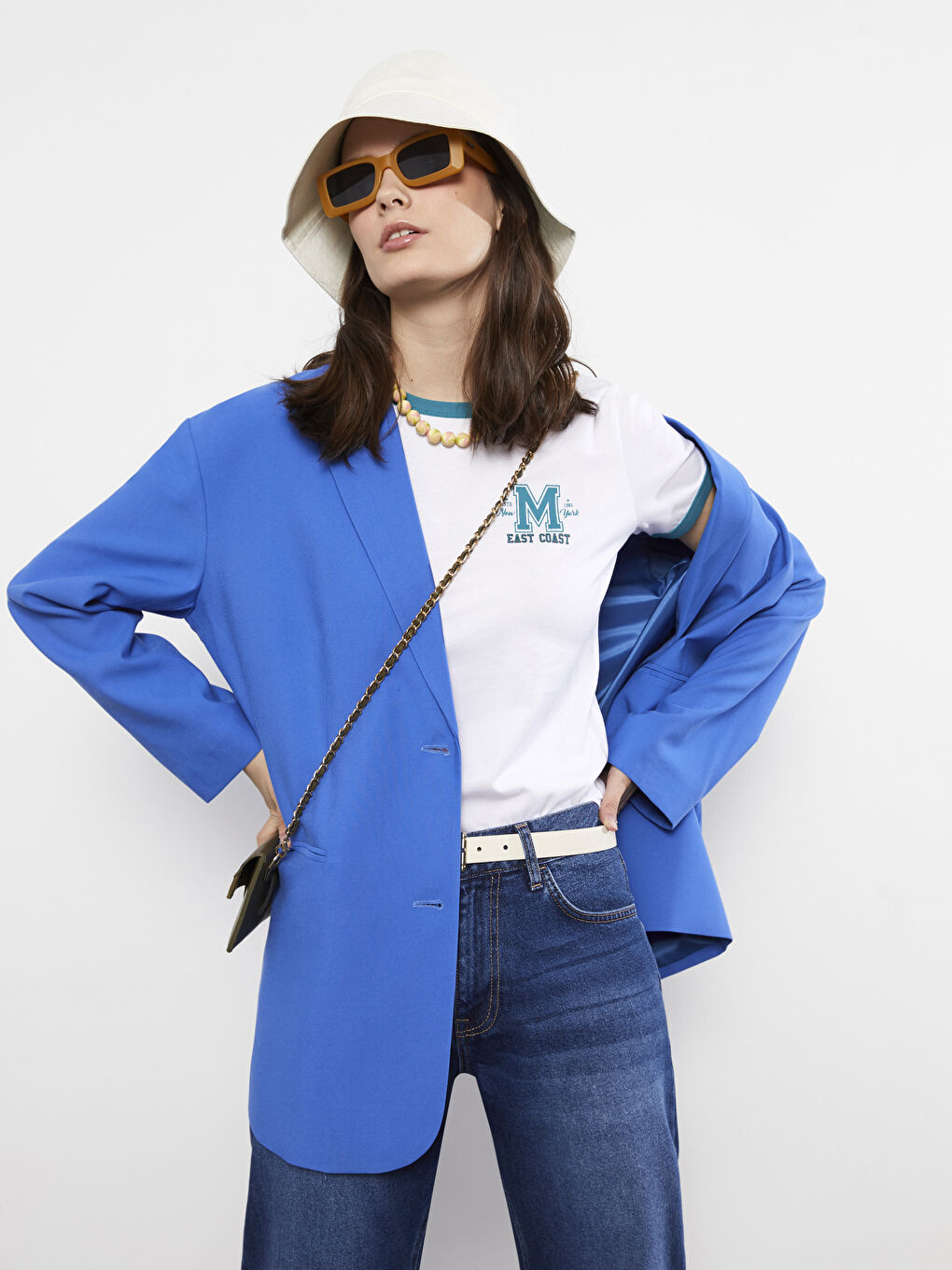 Rundhalsausschnitt Bedrucktes Kurzarm Baumwolle T-Shirt für Damen-1