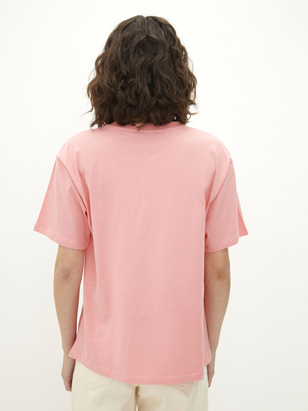 Crew Neck Printed Short Sleeve Cotton Women's T-shirt-4