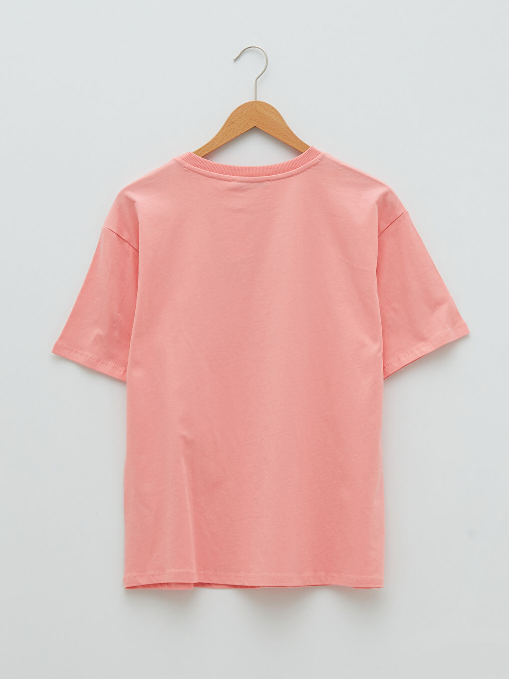 Crew Neck Printed Short Sleeve Cotton Women's T-shirt-6