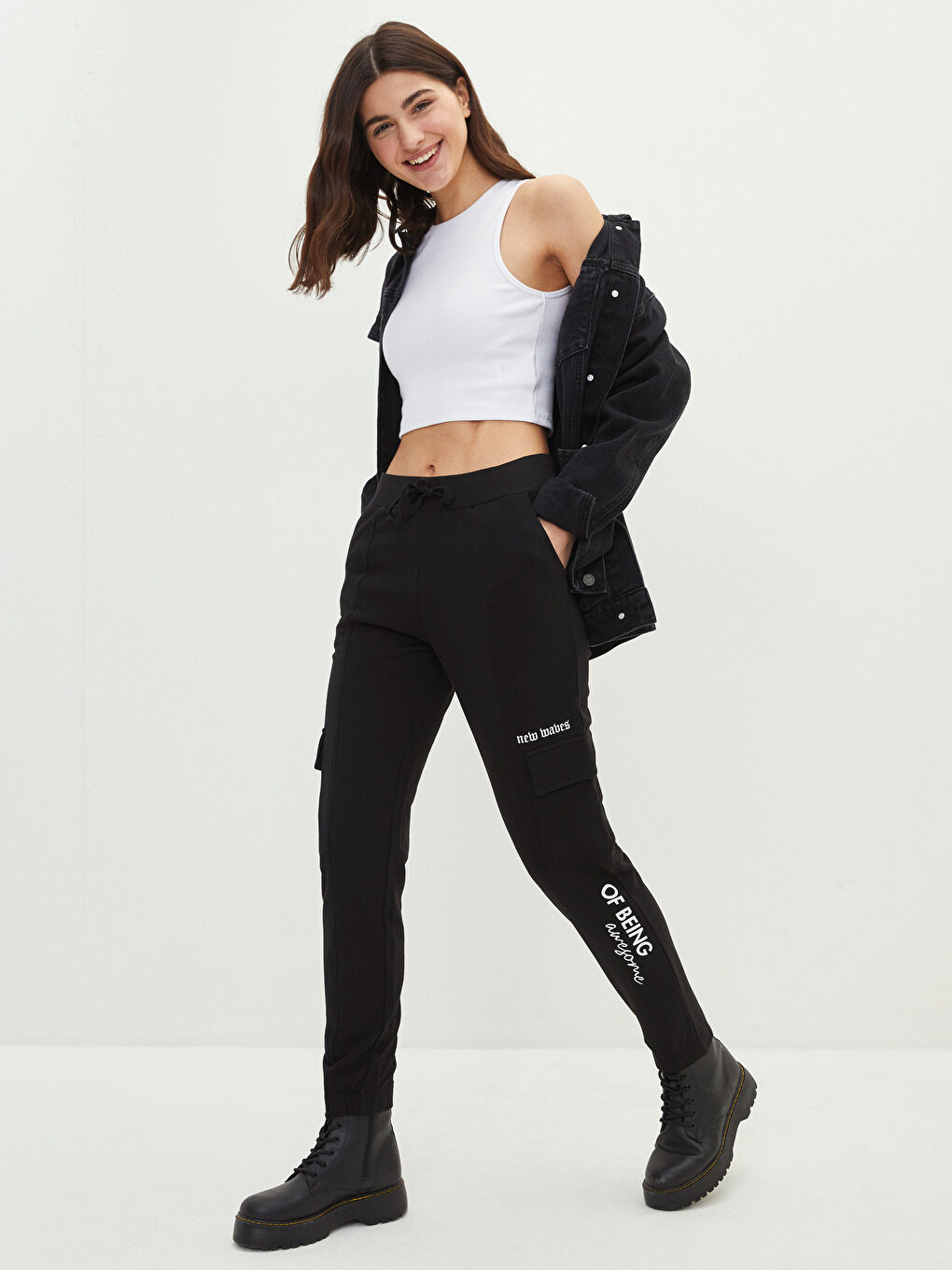 Women's Crew Neck Plain Crop Top-2