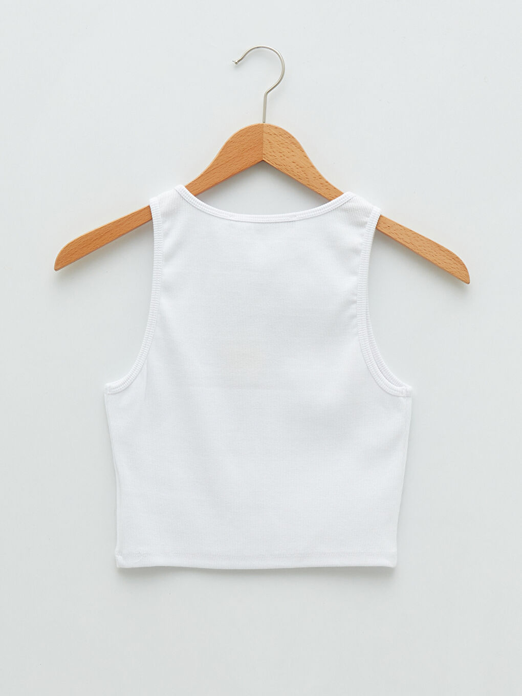 Women's Crew Neck Plain Crop Top-7