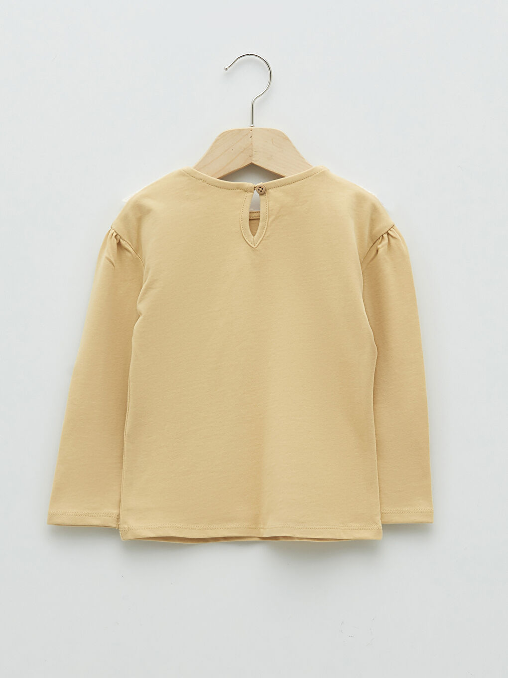 Tricou Bebeluşi Fete Bumbac Basic Mânecă Lungă Cu Guler-2