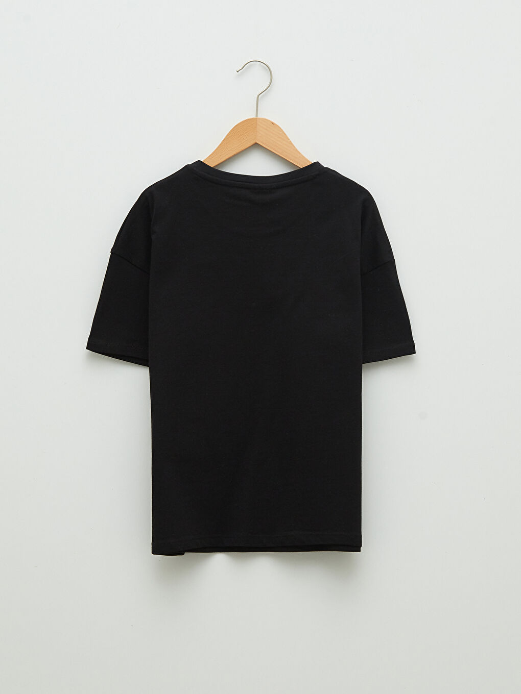Rundhalsausschnitt Bedruckt Pailletten Bestickt Kurzarm Oversize Mädchen Bluse und Rock-2