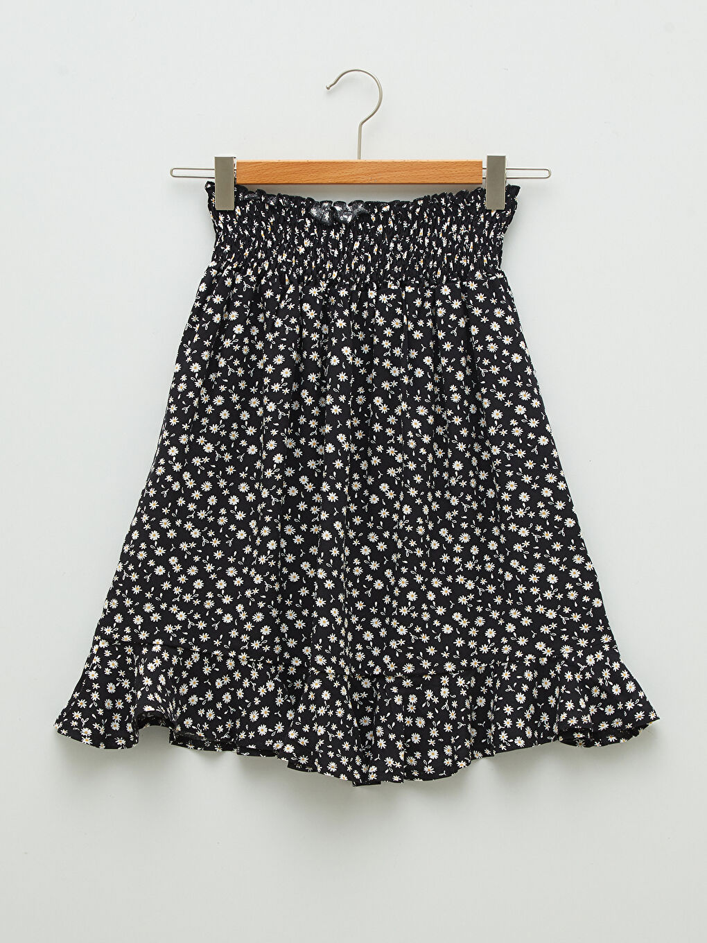 Rundhalsausschnitt Bedruckt Pailletten Bestickt Kurzarm Oversize Mädchen Bluse und Rock-3