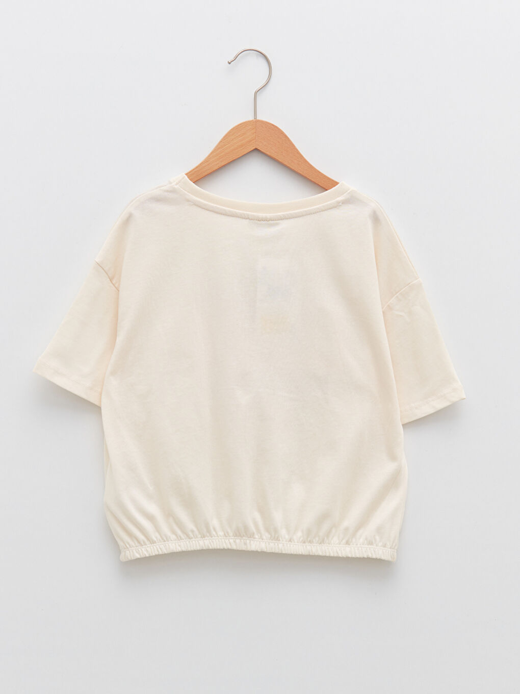 Crew Neck Printed Short Sleeve Girl's Sweatshirt and Tights-3