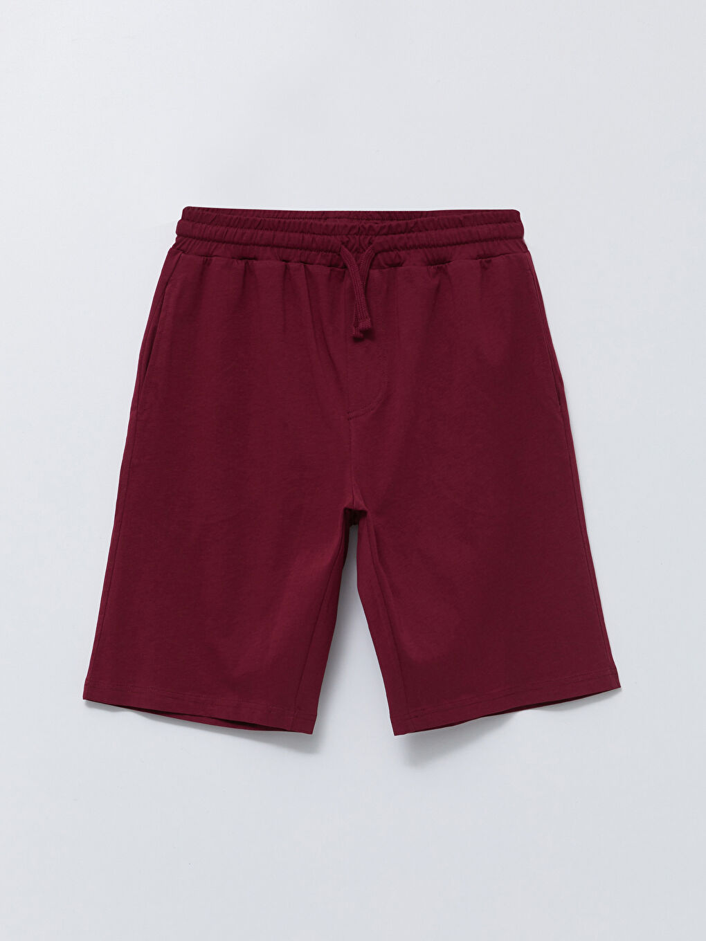 Ерлерге арналған стандартты өрнексіз трикотаж шолақ шалбар-6