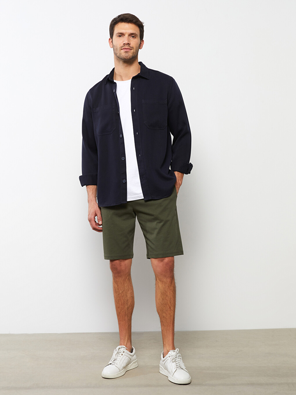 Standard Pattern Knitted Men's Shorts