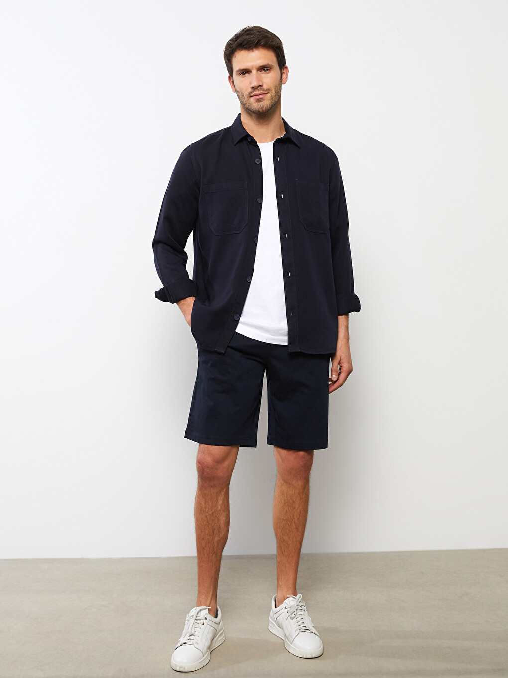 Standard Pattern Knitted Men's Shorts
