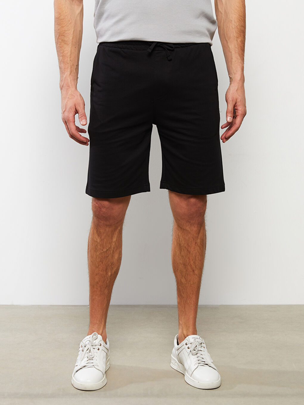 Regular Fit Men's Shorts with Elastic Waist -S2CD35Z8-CVL
