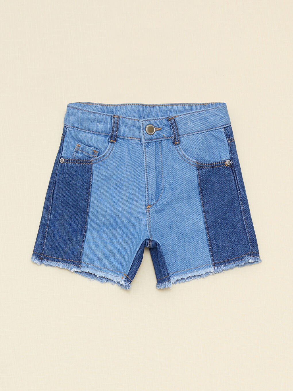 Color Block Girl Jean Shorts -S2CD53Z4-311
