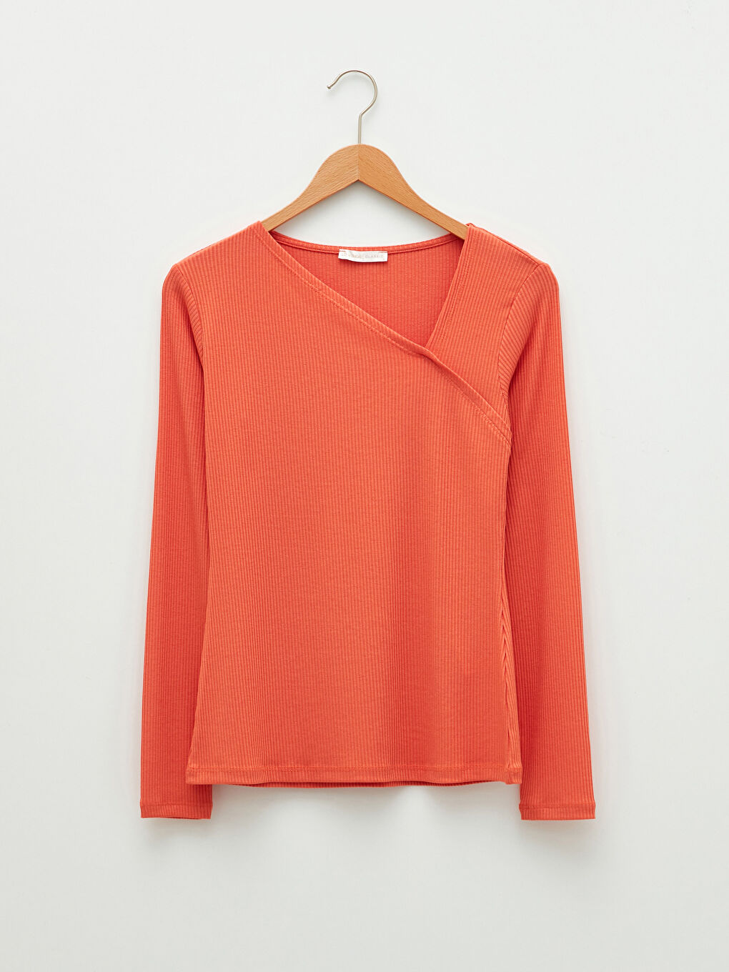 Asymmetric V-Neck Straight Long Sleeve Women's Body-4