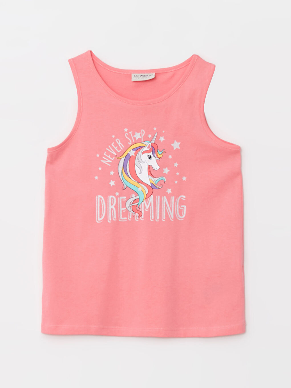 Crew Neck Printed Cotton Girl Athlete