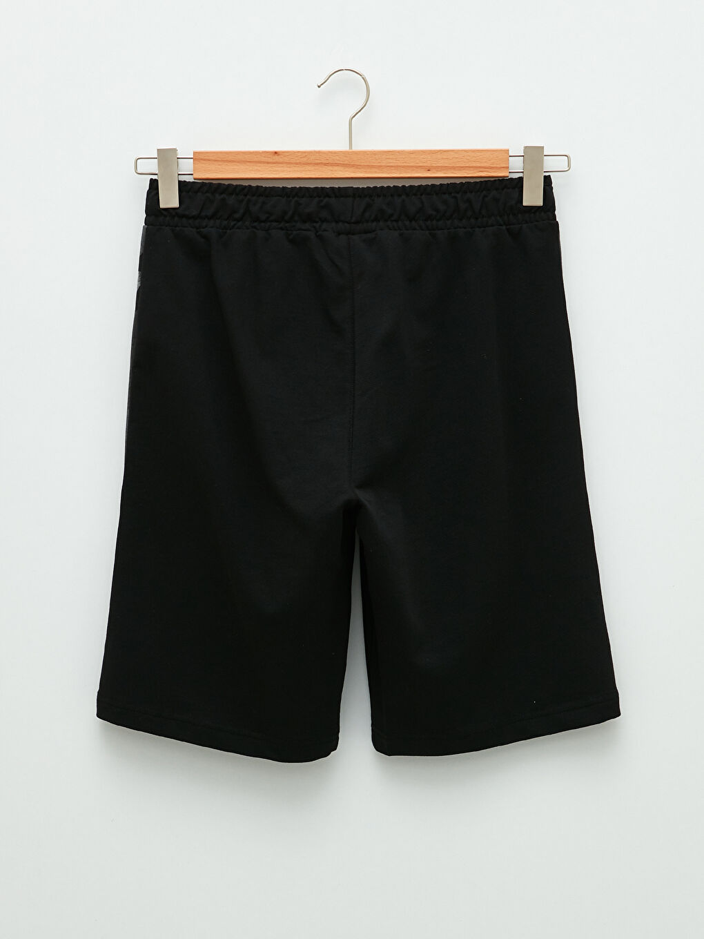 Siyah Standart Kalıp Erkek Spor Şort-6