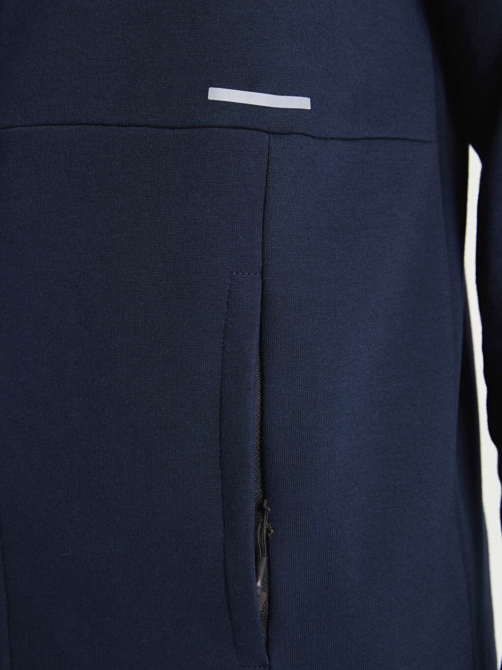 Lacivert Standart Kalıp Kapüşonlu Erkek Spor Hırka-3