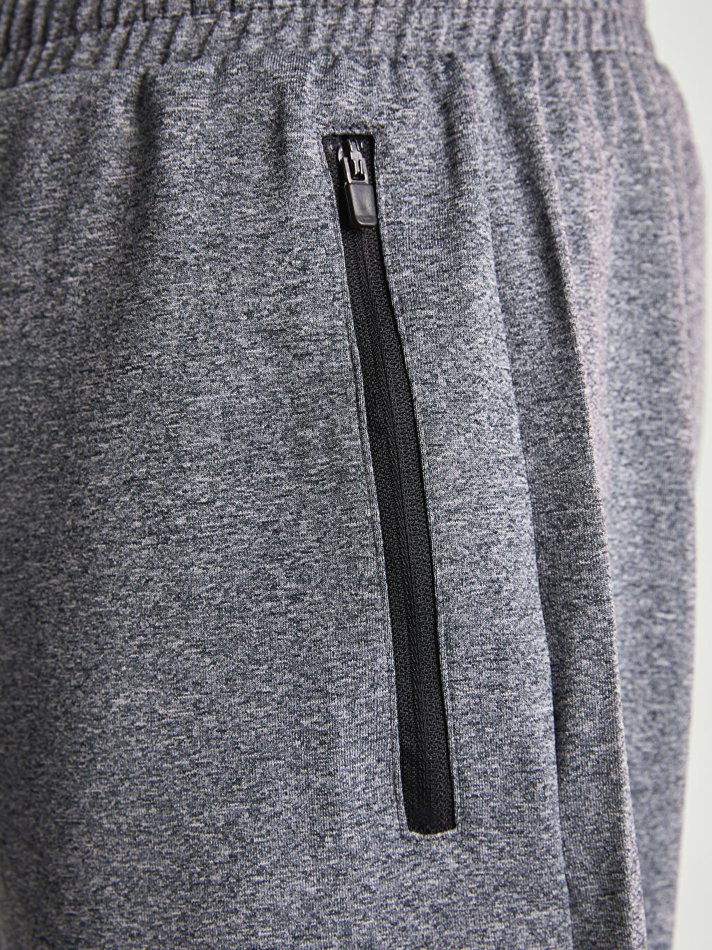 Gri Standart Kalıp Erkek Spor Şort-2